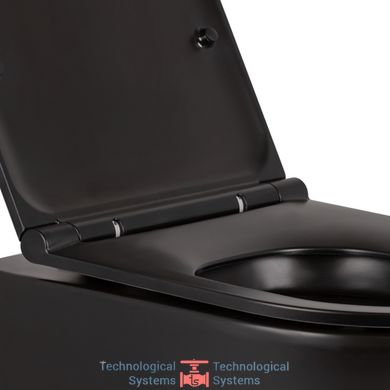 Унітаз підвісний Qtap Robin безободковий з сидінням Slim Soft-close QT1333046ERMB5