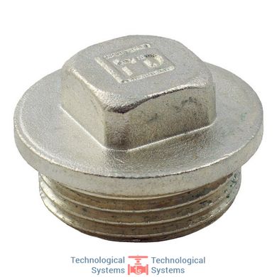 Заглушка латунна нікельована з зовнішньою різьбою FADO 1/2" 151