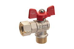 Кран кульовий кутовий з накидною гайкою Brass 15 1/2 ЗВ1