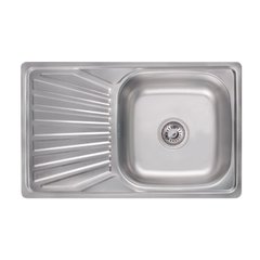Кухонна мийка Lidz 7848 Satin 0,8 мм (LIDZ7848SAT)1