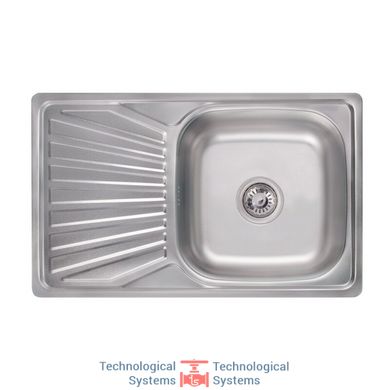 Кухонна мийка Lidz 7848 Satin 0,8 мм (LIDZ7848SAT)1