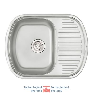 Кухонна мийка Qtap 6349 Satin 0,8 мм (QT6349SAT08)1