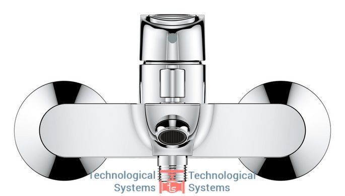 GROHE BAULOOP NEW Змішувач для ванни одноважільний, настінний монтаж, хром4