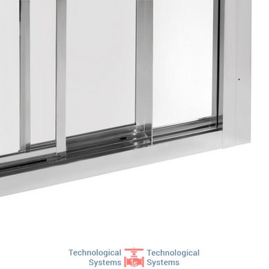 Душевая дверь в нишу Qtap Uniford CRM207.C4 68-71x185 см, стекло Clear 4 мм, покрытие CalcLess3