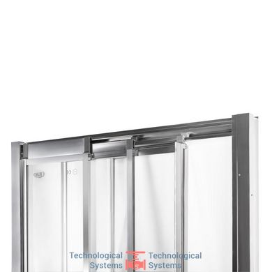Душевая дверь в нишу Qtap Uniford CRM207.C4 68-71x185 см, стекло Clear 4 мм, покрытие CalcLess4