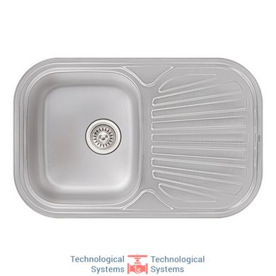 Кухонна мийка Qtap 7448 Micro Decor 0,8 мм (QT7448MICDEC08)7